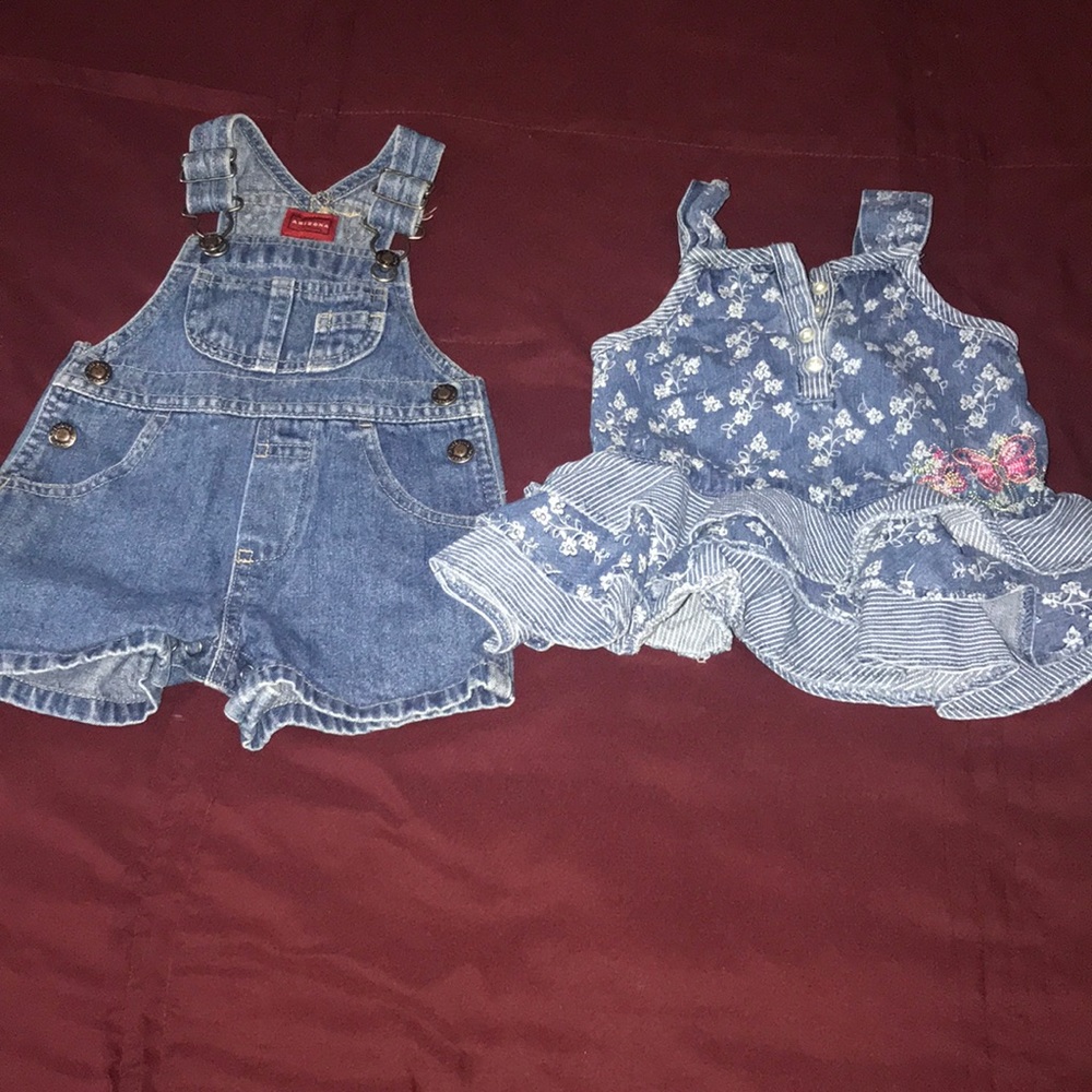 Blue jean all one shorts, flare out jean dress